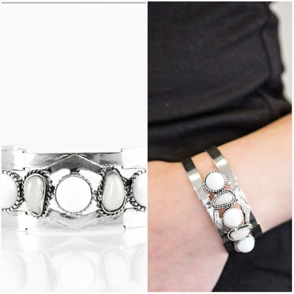 paparazzi Jewelry Keep On Tribing White Cuff Bracelet Poshmark